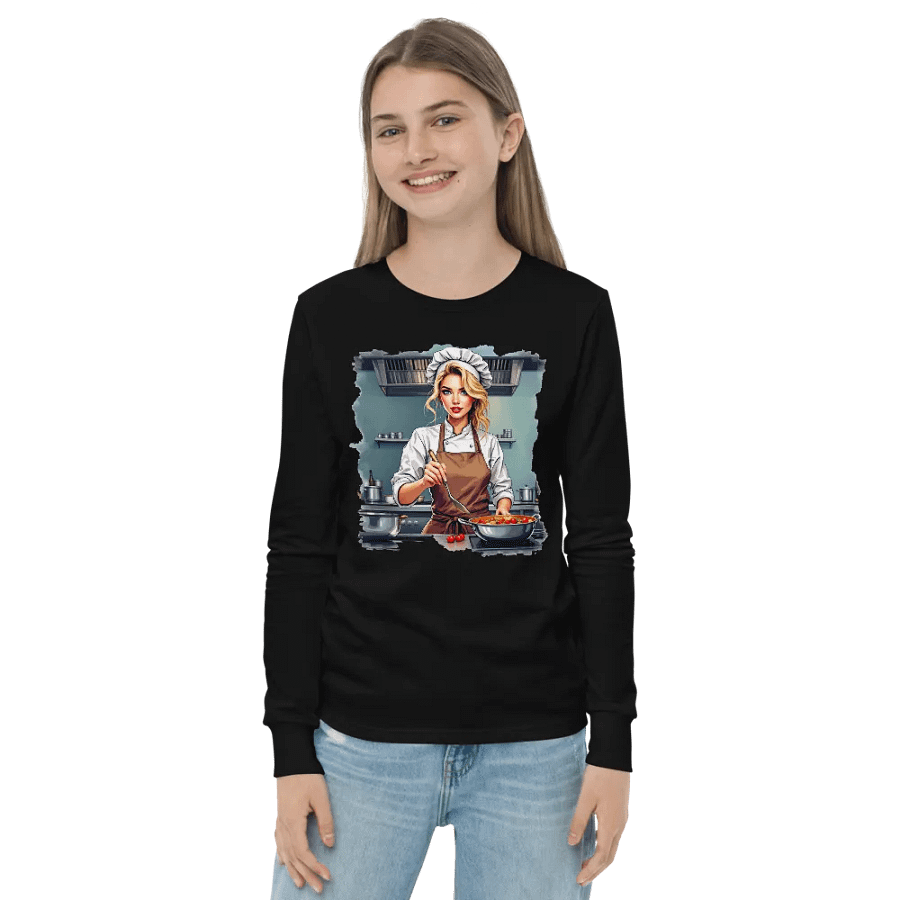 Whisked Delights Chef Youth Long Sleeve T-Shirt product image (2)
