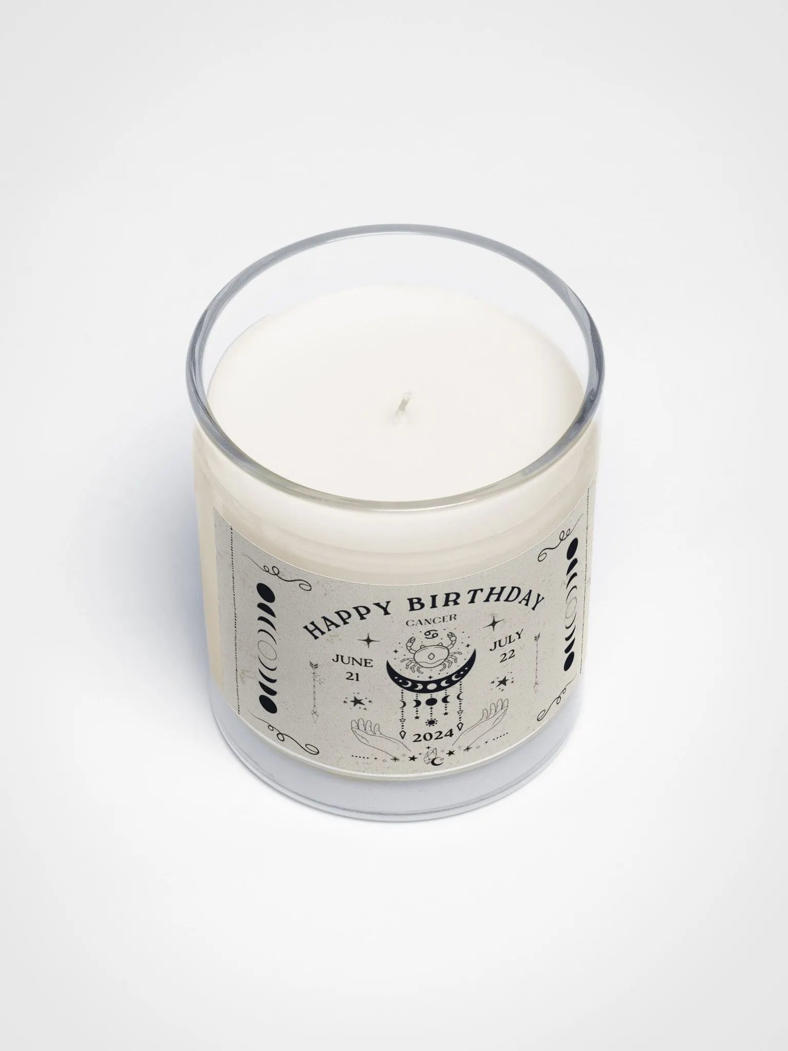 Celestial Cancer Birthdate Candle Design, Birth Month Birthday Gift product image (4)