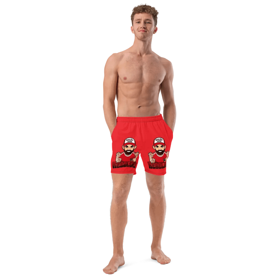 RebelDev red swim trunks product image (10)