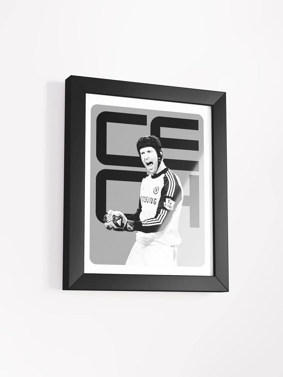 Petr Čech BW Chelsea Name Art Framed Print product image (3)
