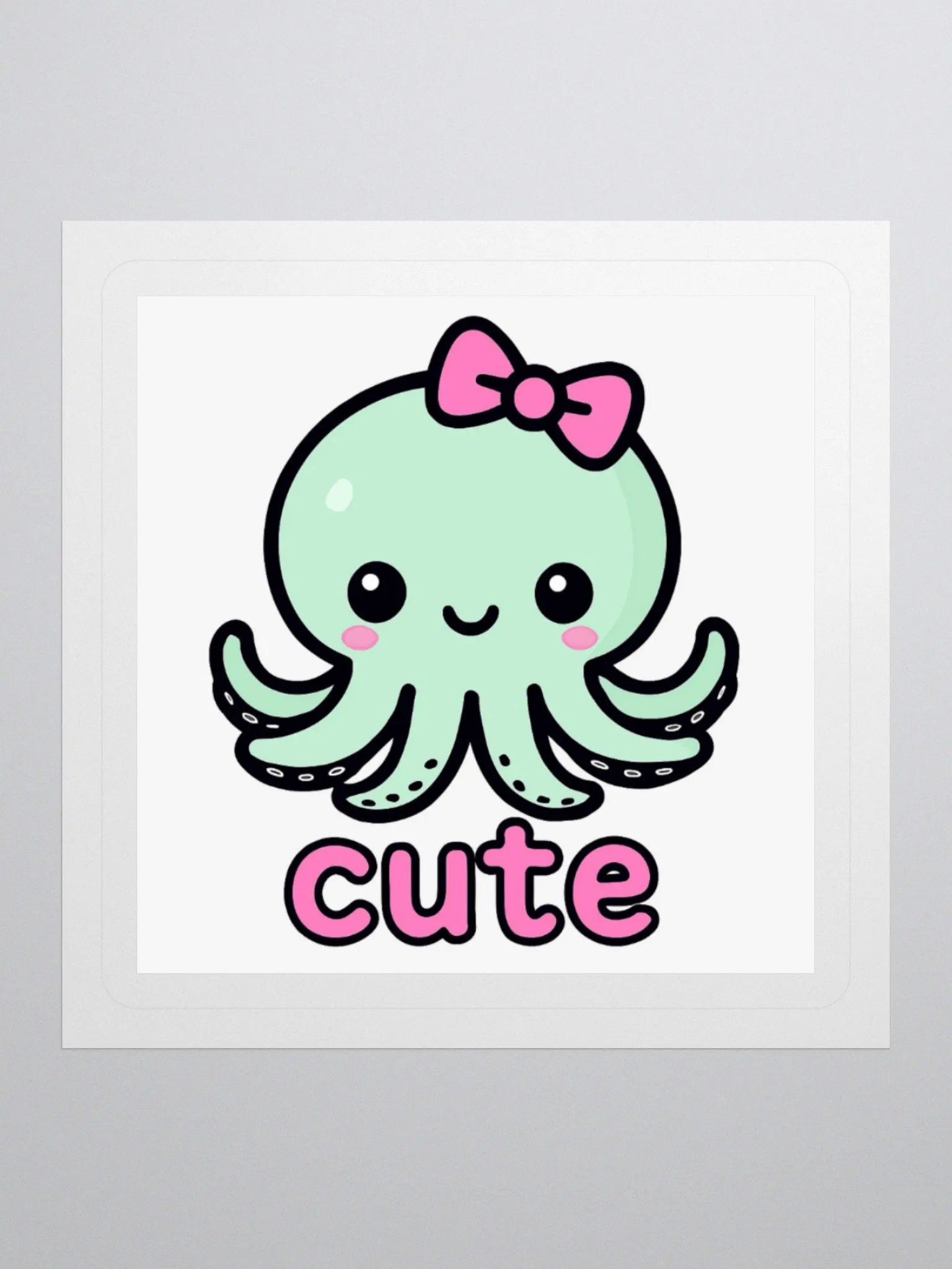 Cute Octopus Kiss Cut Sticker product image (2)