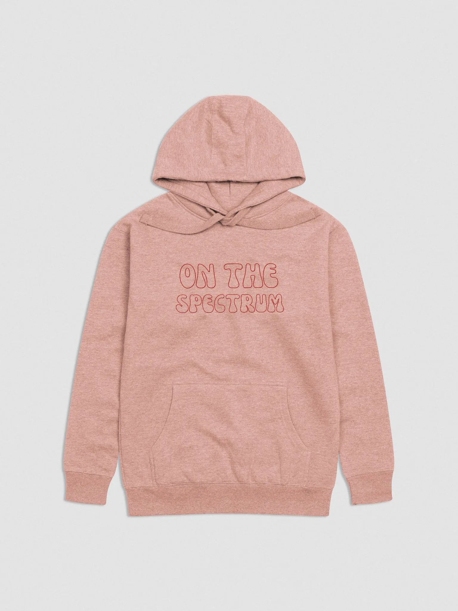 ON THE SPECTRUM OUTLINE (lg. design, rethread) embroidered heavyweight hoodie product image (1)