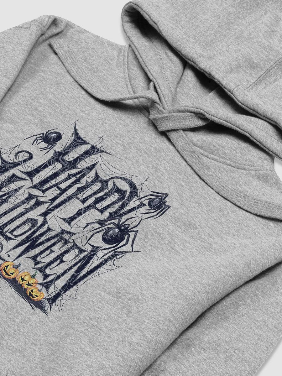 Spooky Happy Halloween Greeting and Spider Web Hoodie product image (3)