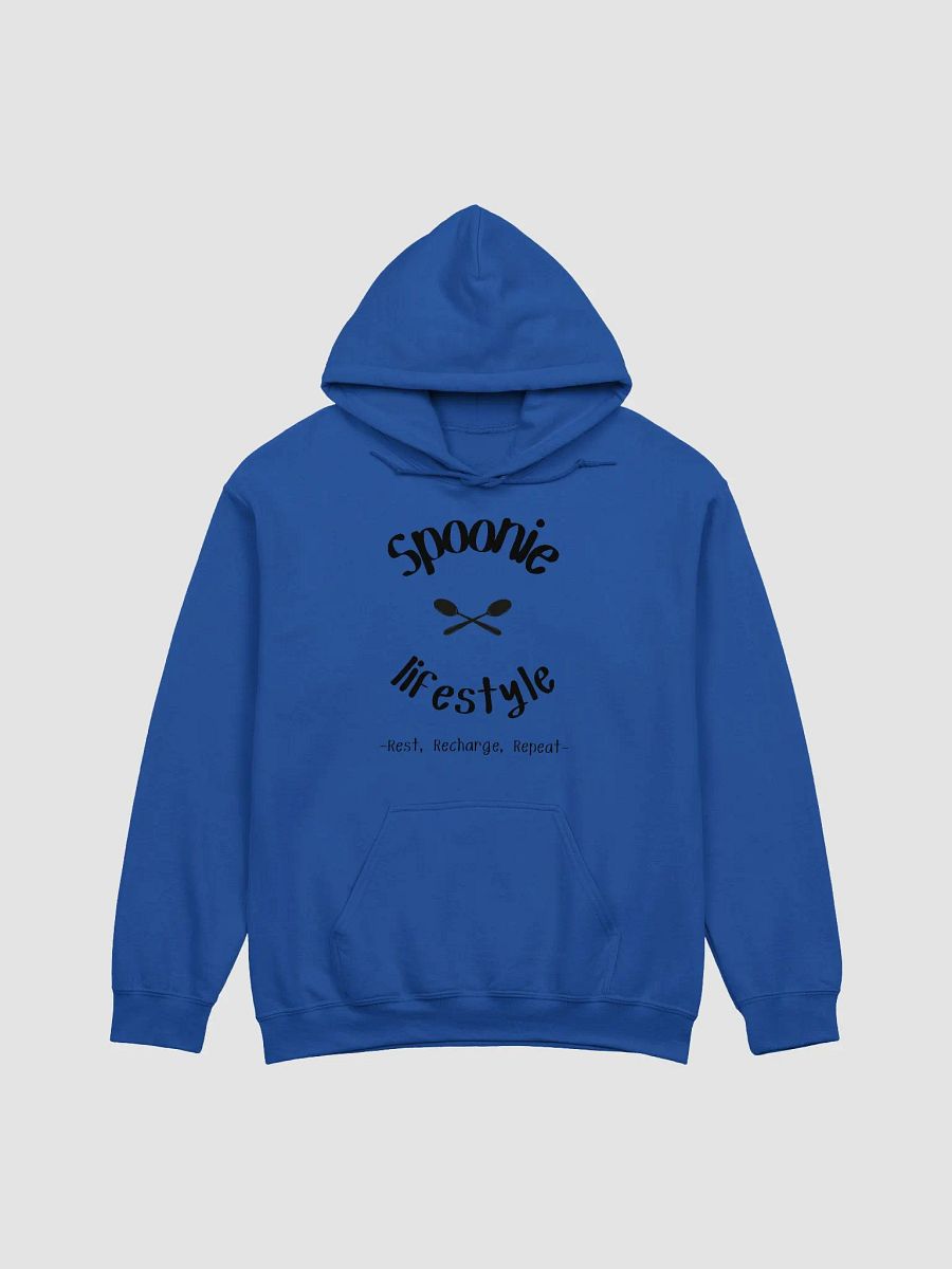 Spoonie Lifestyle- Rest, Recharge, Repeat Hoodie- Black Print product image (1)