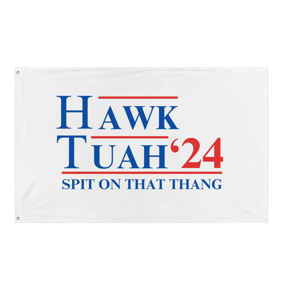 The Hawk Tuah '24 Spit on that Thang - Flag product image (1)