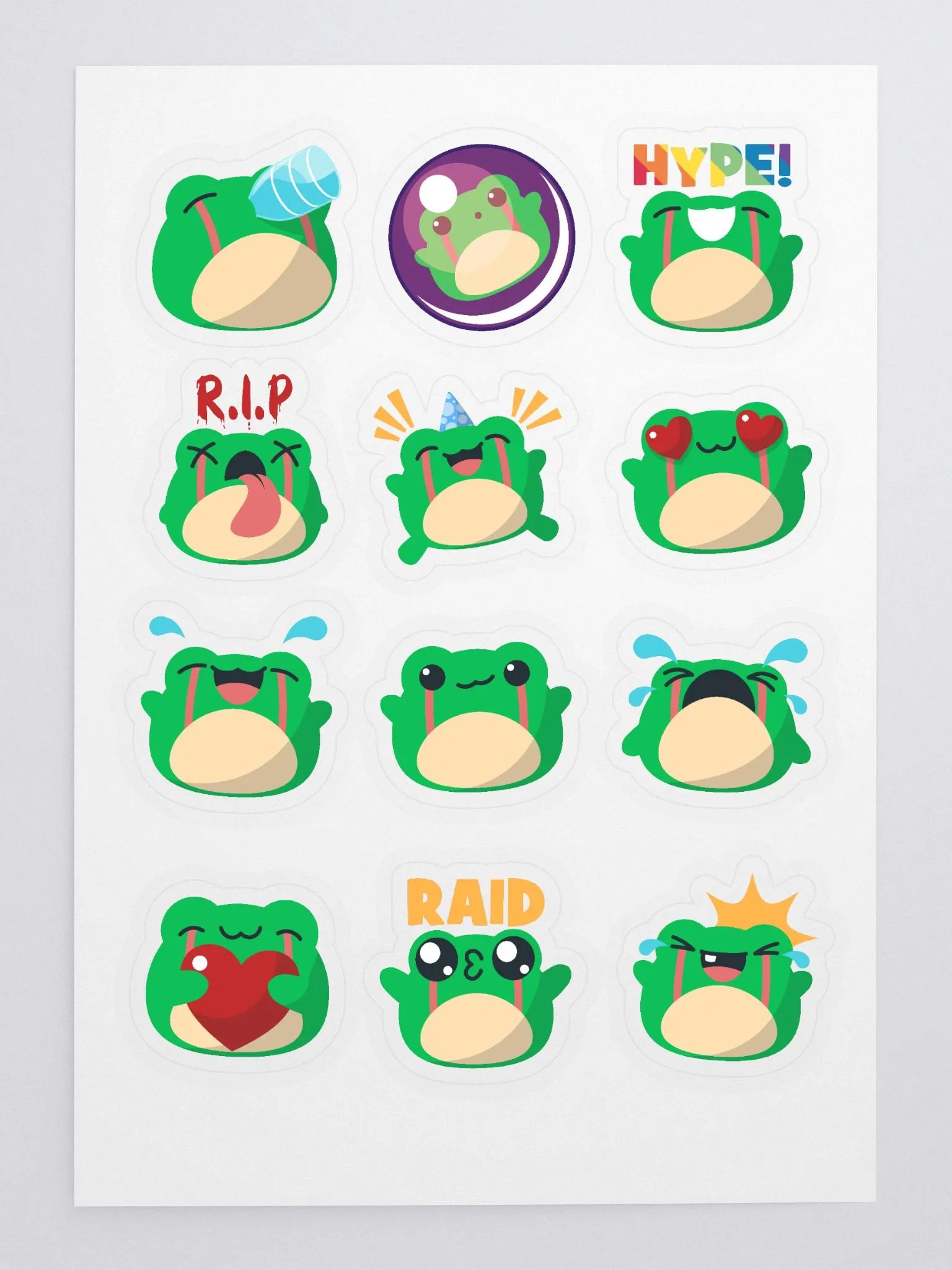 Frog Army Emote Sticker Sheet product image (3)