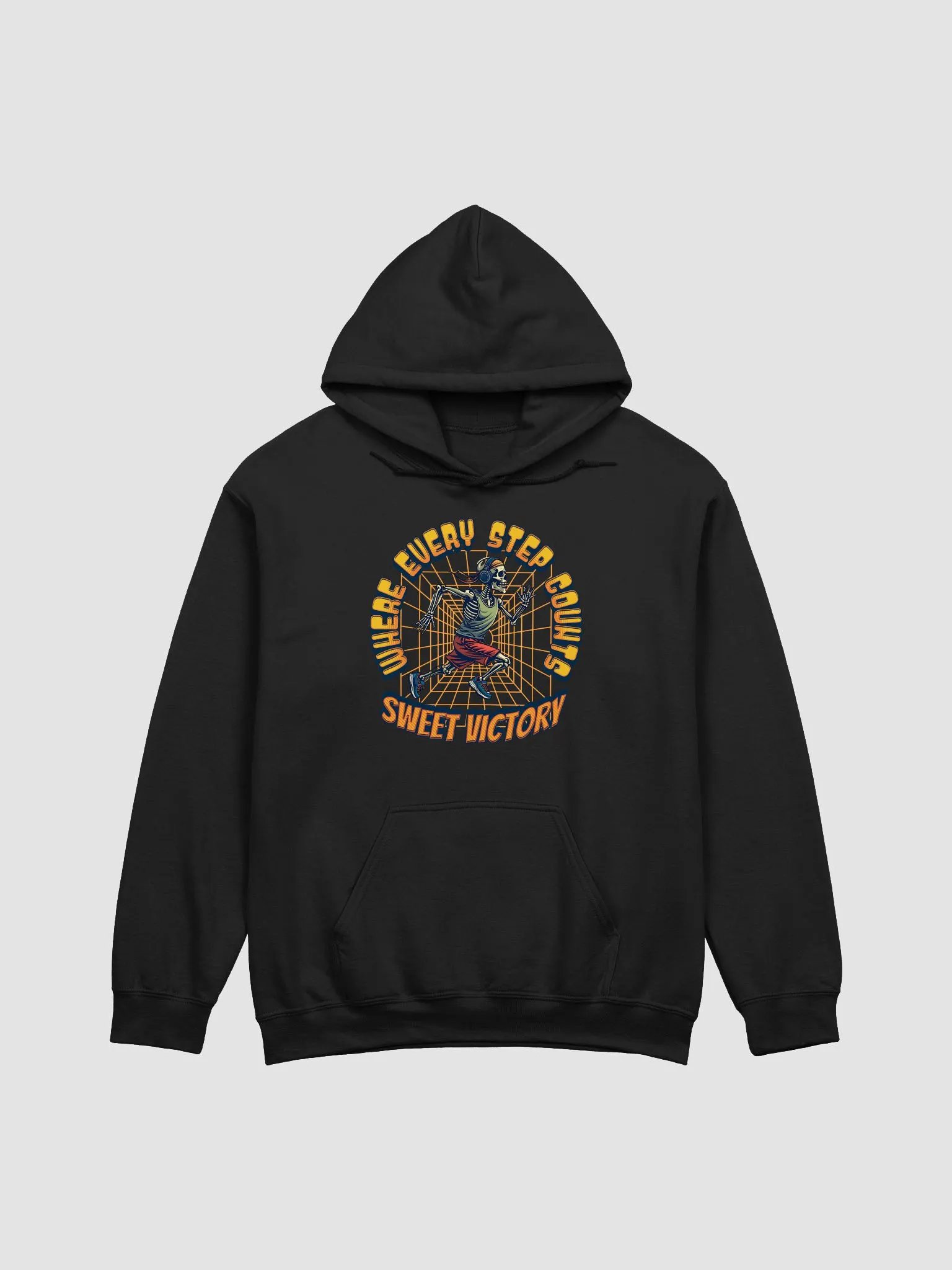 Where Every Step Counts Sweet Victory Runner Skeleton Hoodie product image (1)