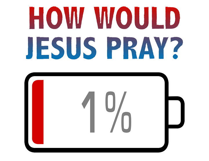 How Would Jesus Pray? with Battery at 1% T-Shirt product image (2)