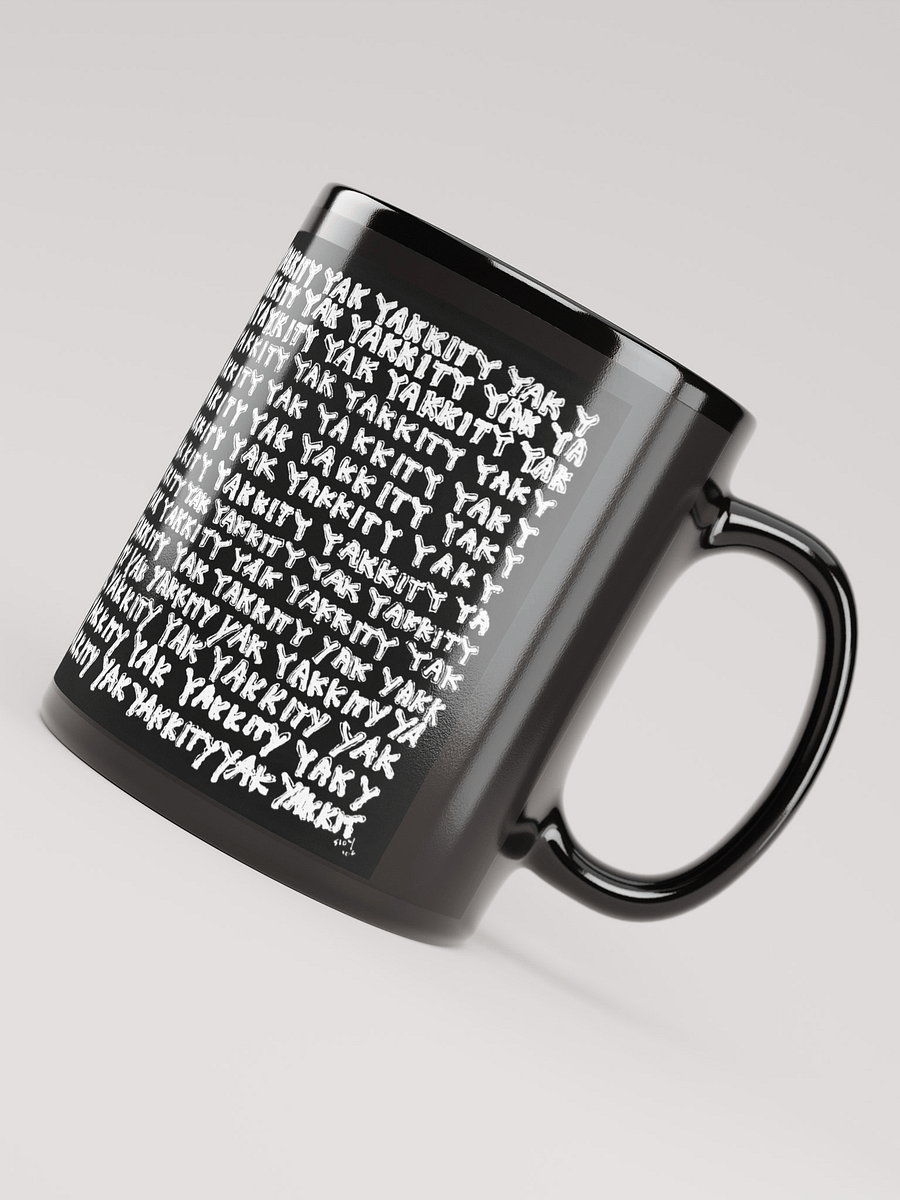 Yakkity Yak black glossy mug product image (4)