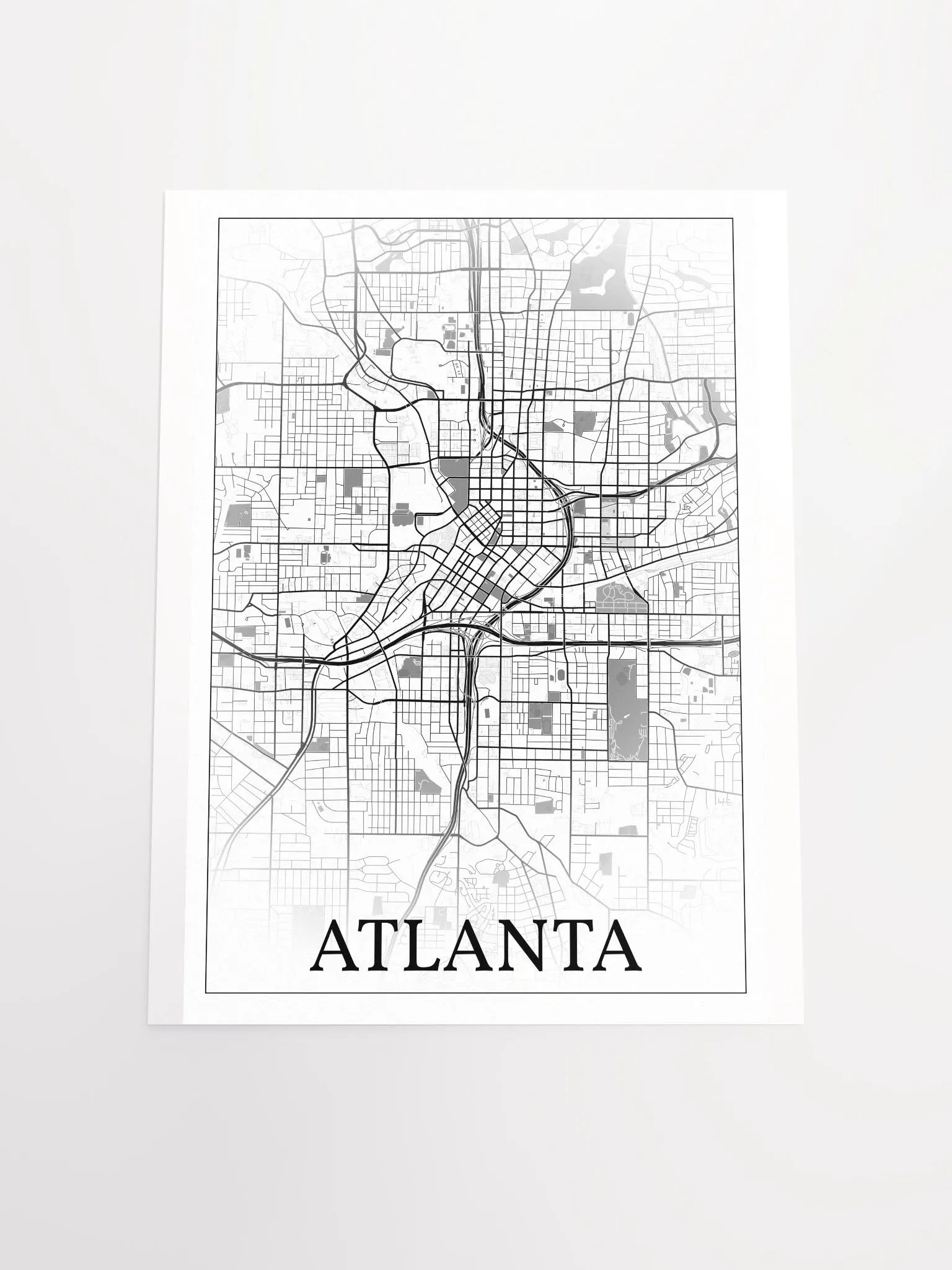 Atlanta, Georgia, USA, city map print product image (20)