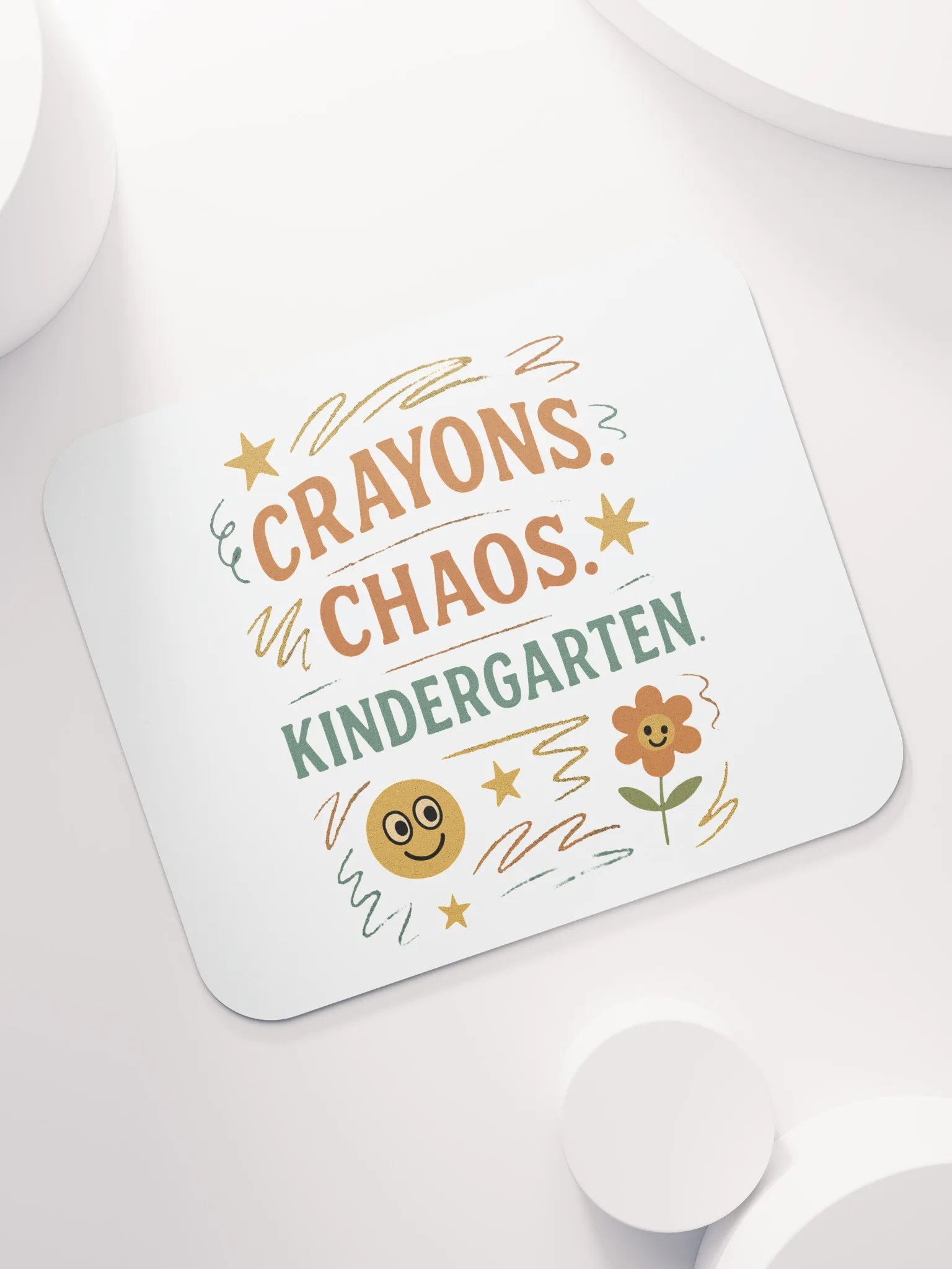 Crayons. Chaos. Kindergarten. Mouse Pad – Fun Teacher Desk Accessory product image (7)