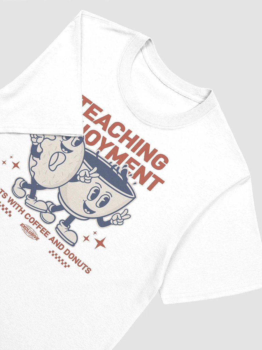 Teaching Enjoyment With Coffee & Donuts Good Vibes Teacher T-Shirt product image (9)
