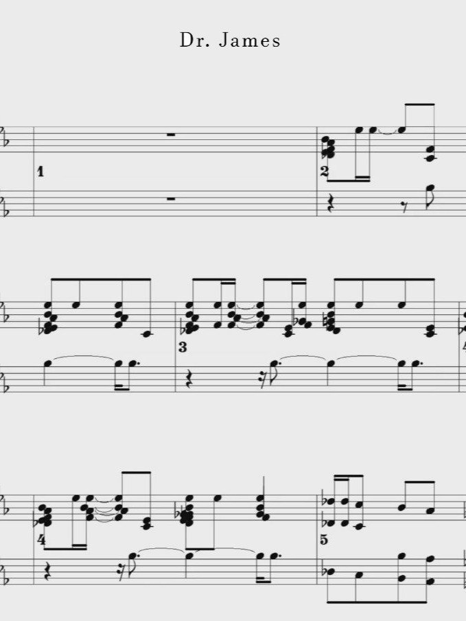 Dr. James - Piano sheet music product image (1)