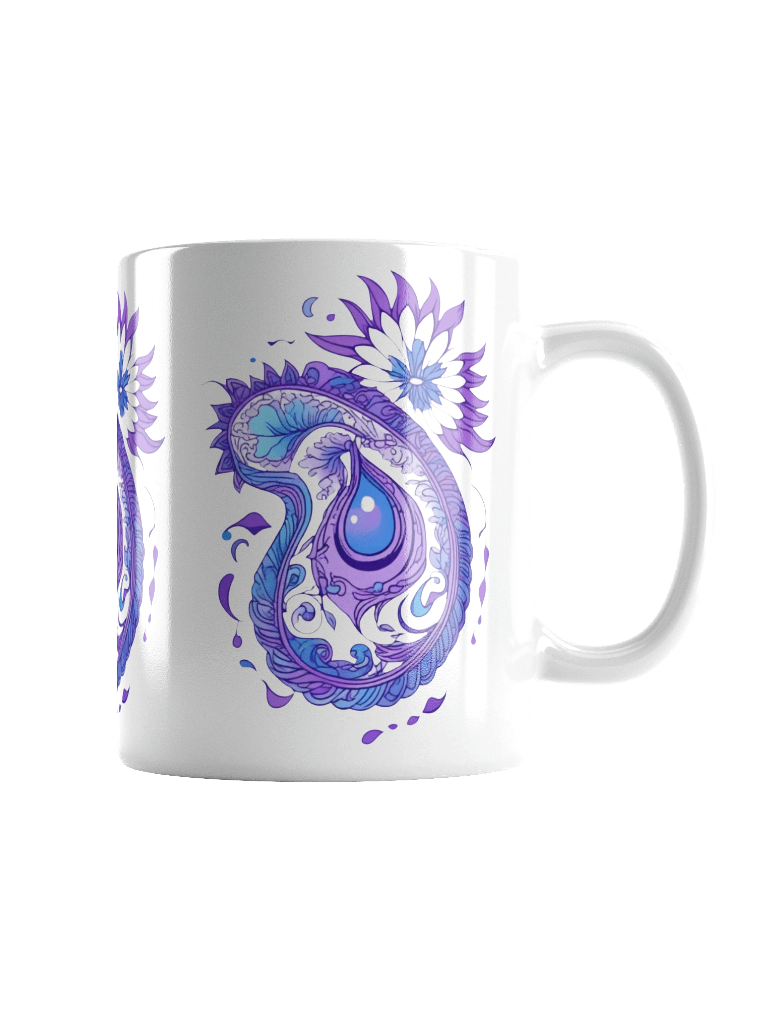 Indigo Paisley Flower - Mug product image (3)