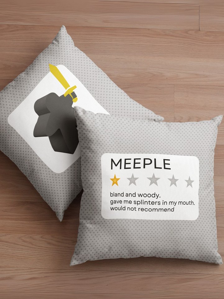 Meeple Star Review Throw Pillow product image (1)