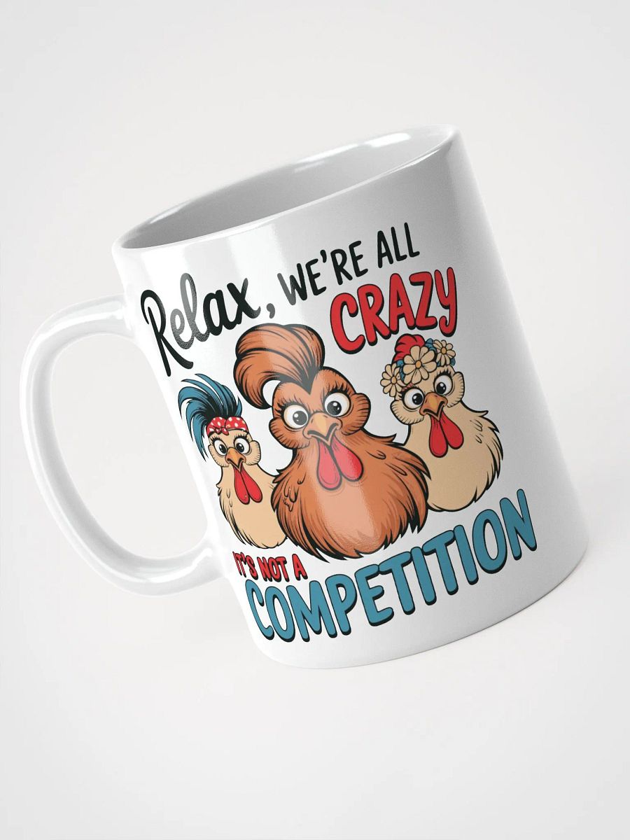 CRAZY Chickens White Glossy Mug product image (9)