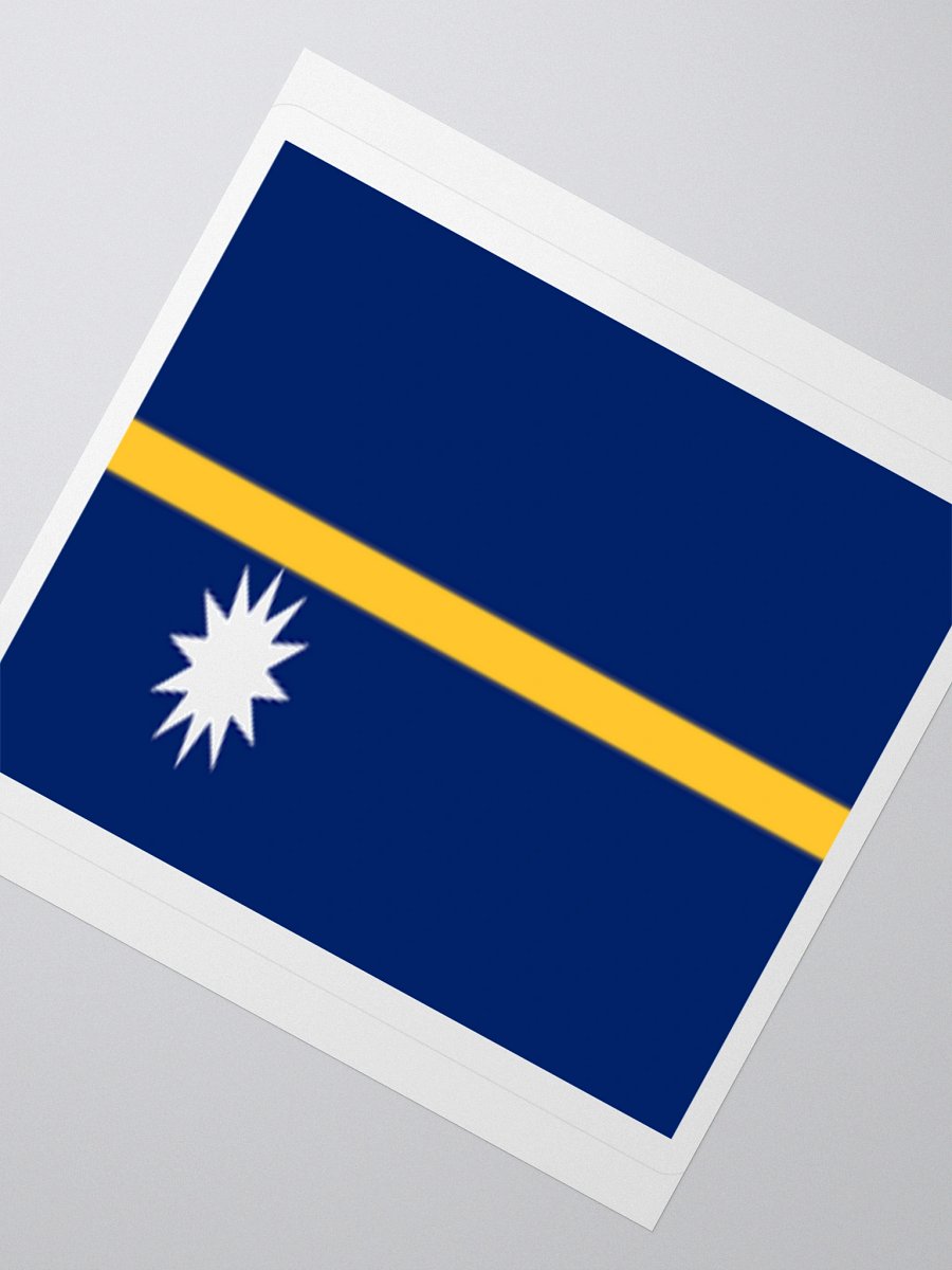 Exclusive Nauru Flag Kiss-Cut Sticker by TDS Music - Unique Design (3" x 3", 4" x 4", 5.5" x 5.5") product image (6)