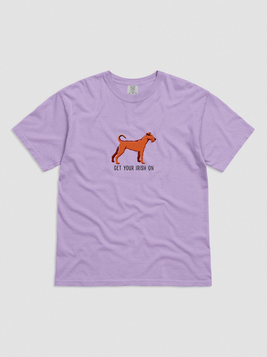 Get Your Irish On T-Shirt(Embroidered) of an Irish Terrier(Red) product image (41)