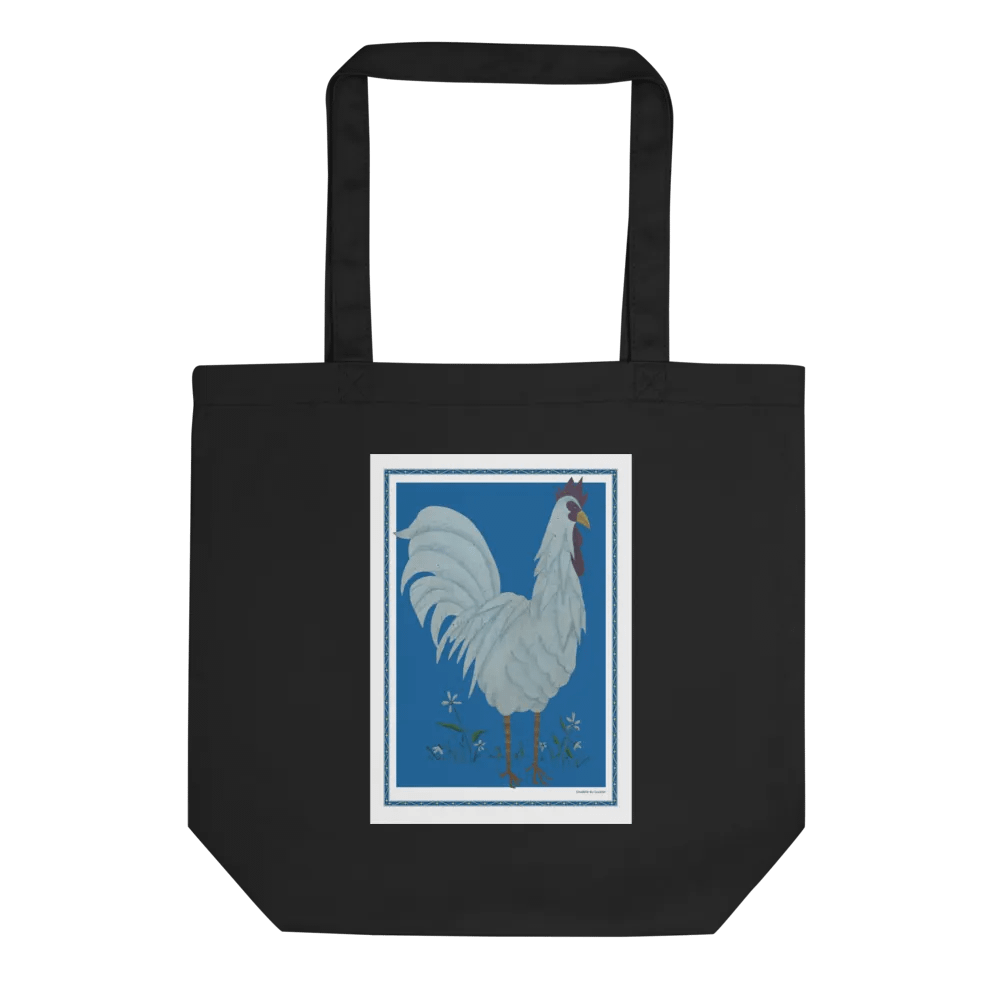 Eco Friendly Tote Bag with Chicken and Blue Background product image (3)
