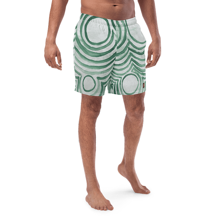 "Green Swirl" Swim Trunks product image (1)