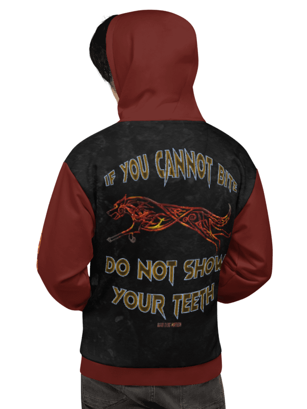 You Cannot Bite (Alternate sleeve color) - Premium Adult Unisex All Over Print K9 Hoodie product image (1)