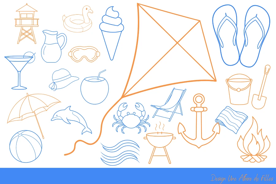 SUMMER VIBES - Simple - 42 Vectors product image (3)