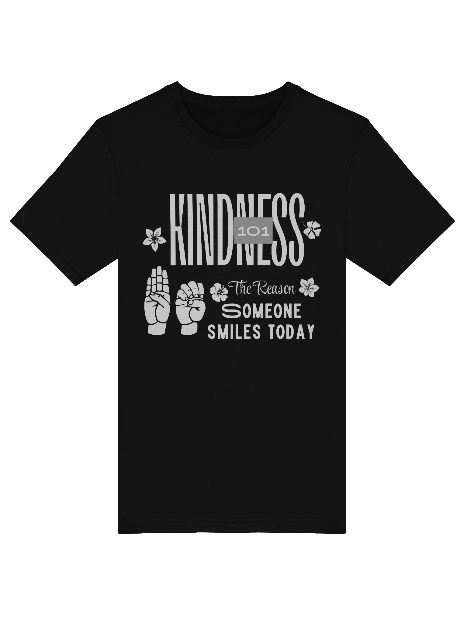 Kindness 101 Tee – ASL Inspired Positivity Design product image (48)