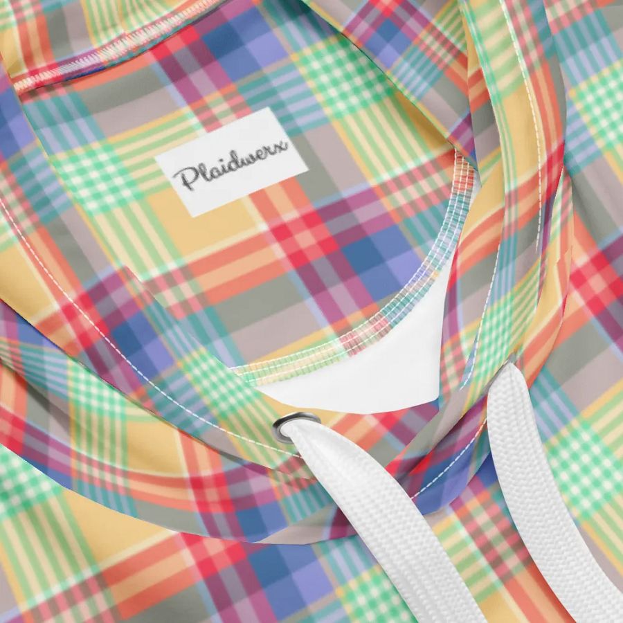 Bright Pastel Plaid Hoodie product image (10)