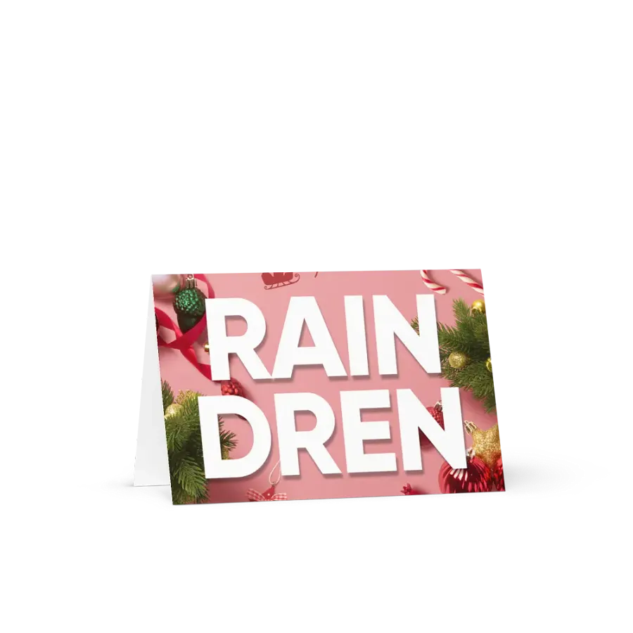 Raindren Greeting Card with Customisation product image (1)