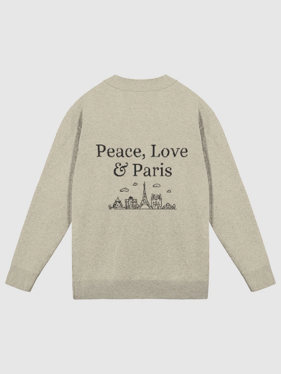 Peace, Love and Paris with Monuments Parisian Chic Knitted Cardigan | Beige product image (1)