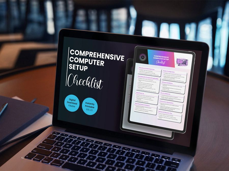 Computer Setup Checklist Digital PDF Download Instantly Printable Fillable product image (3)