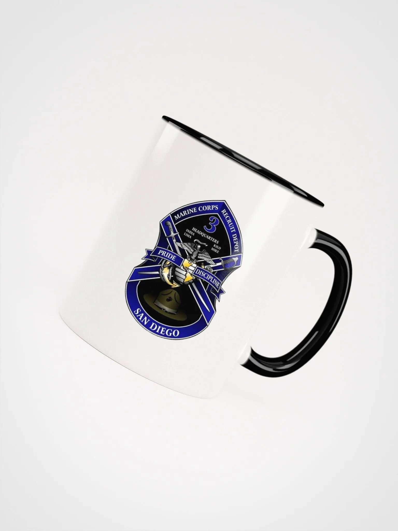 3rd Recruit Training Battalion San Diego: Coffee Cup White Exterior/Black Interior product image (4)