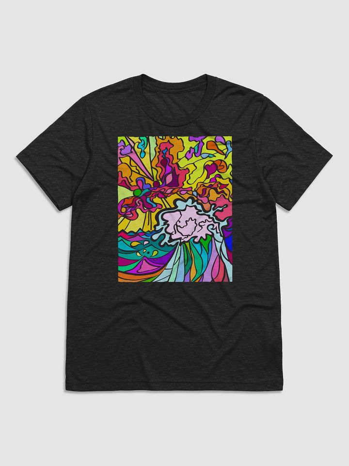 Psychedelic Swirls Tri-Blend T-Shirt - Wave at Sunset product image (5)