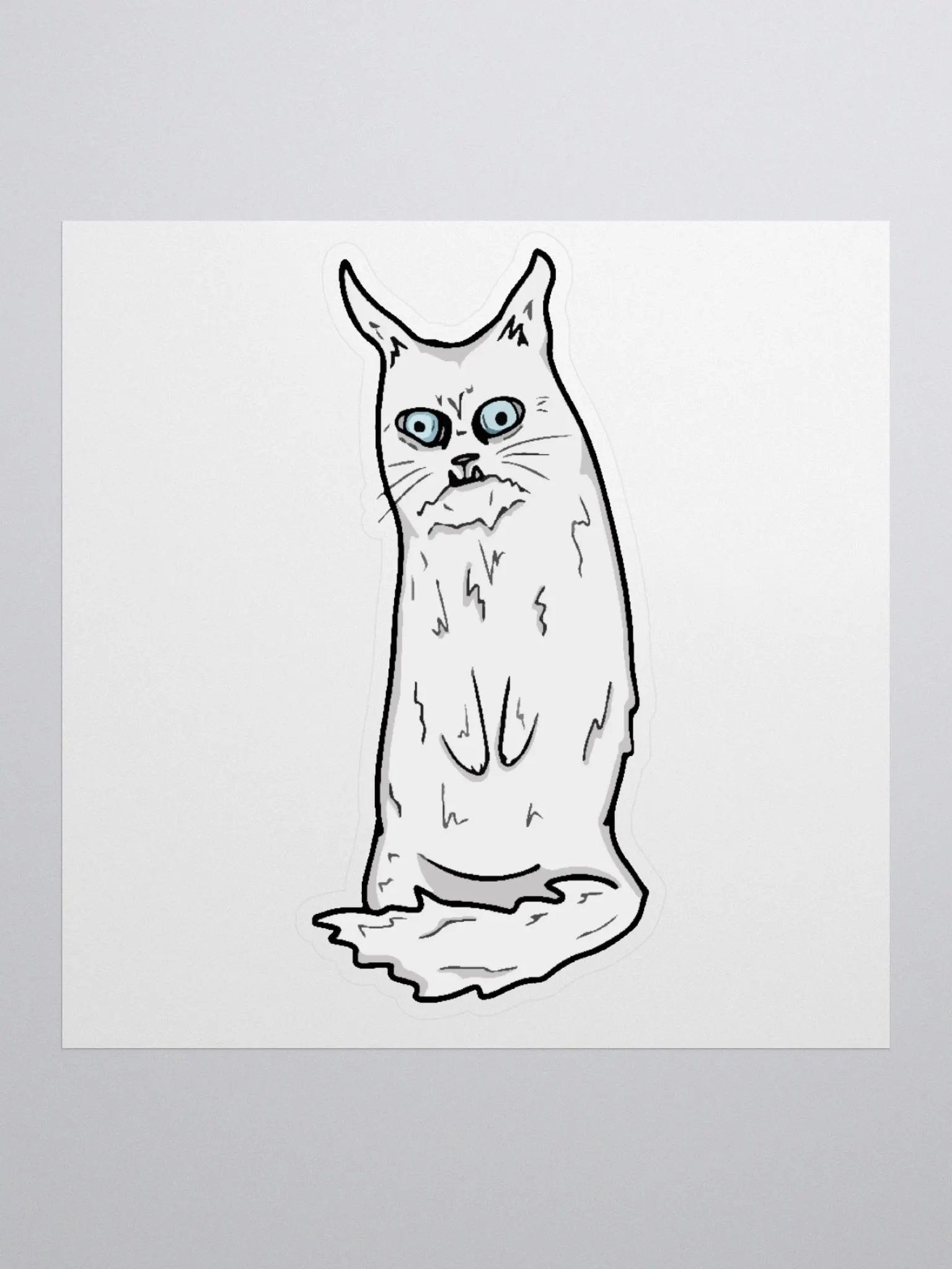 WEIRD FUCKIN CAT STICKER product image (2)