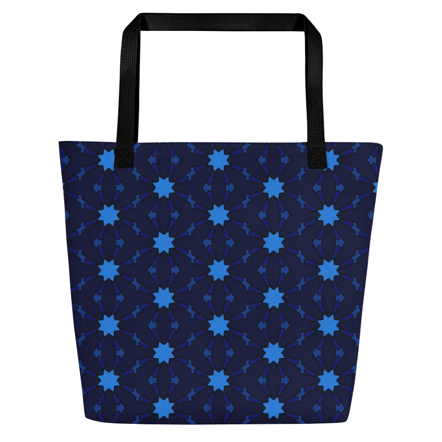 Blues 1 Large Tote Bag with Interior Pocket in Design p4mOctagon_20250110_202421 product image (3)