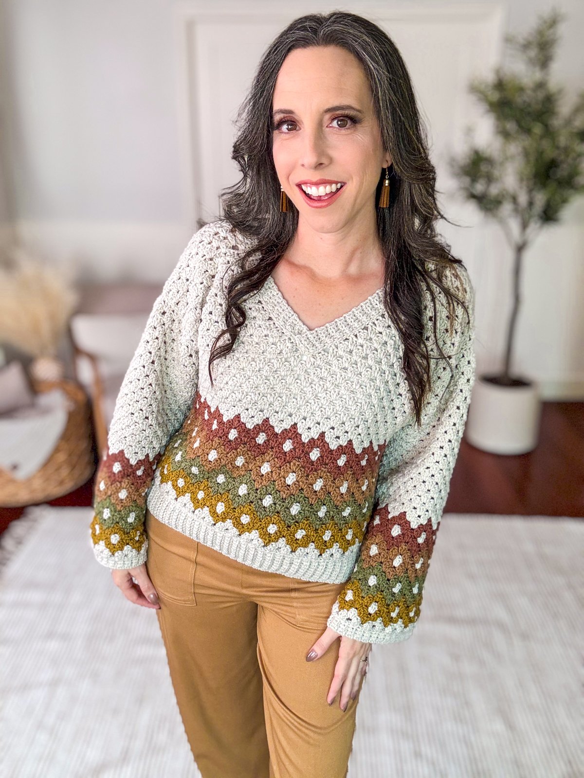 Shades of Diamonds Pullover Crochet Pattern product image (7)