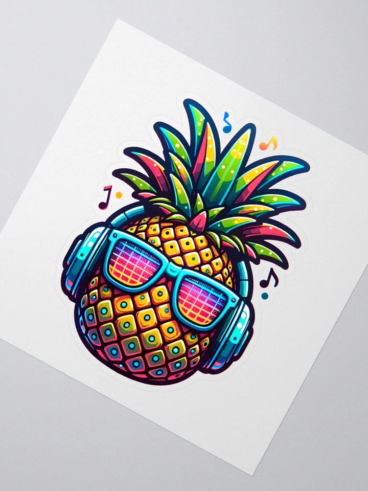 Raver Pineapple with Headphones Sticker product image (1)