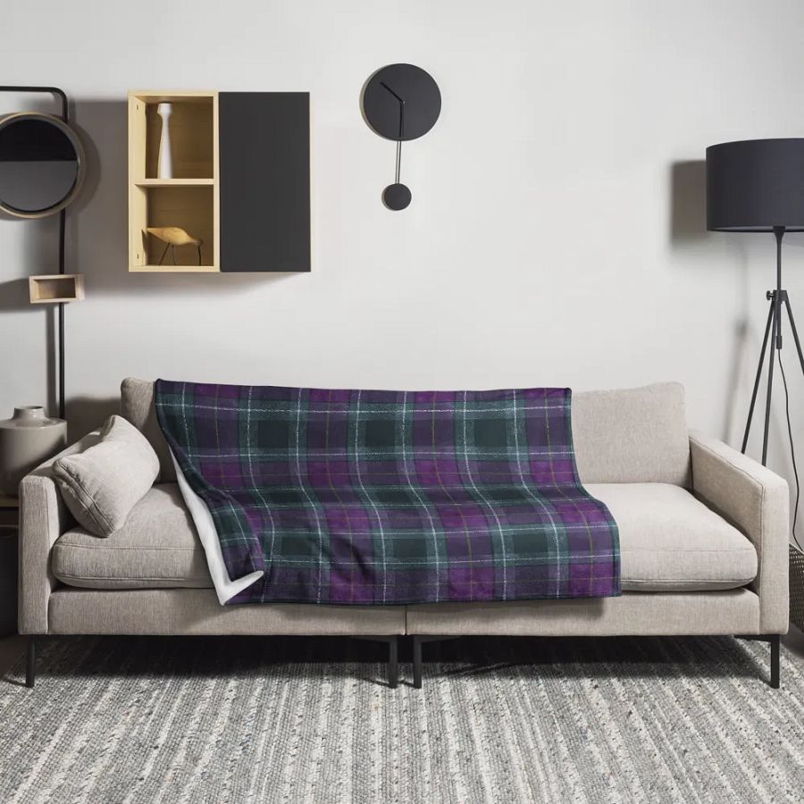 Purple/Green Plaid Blanket product image (1)