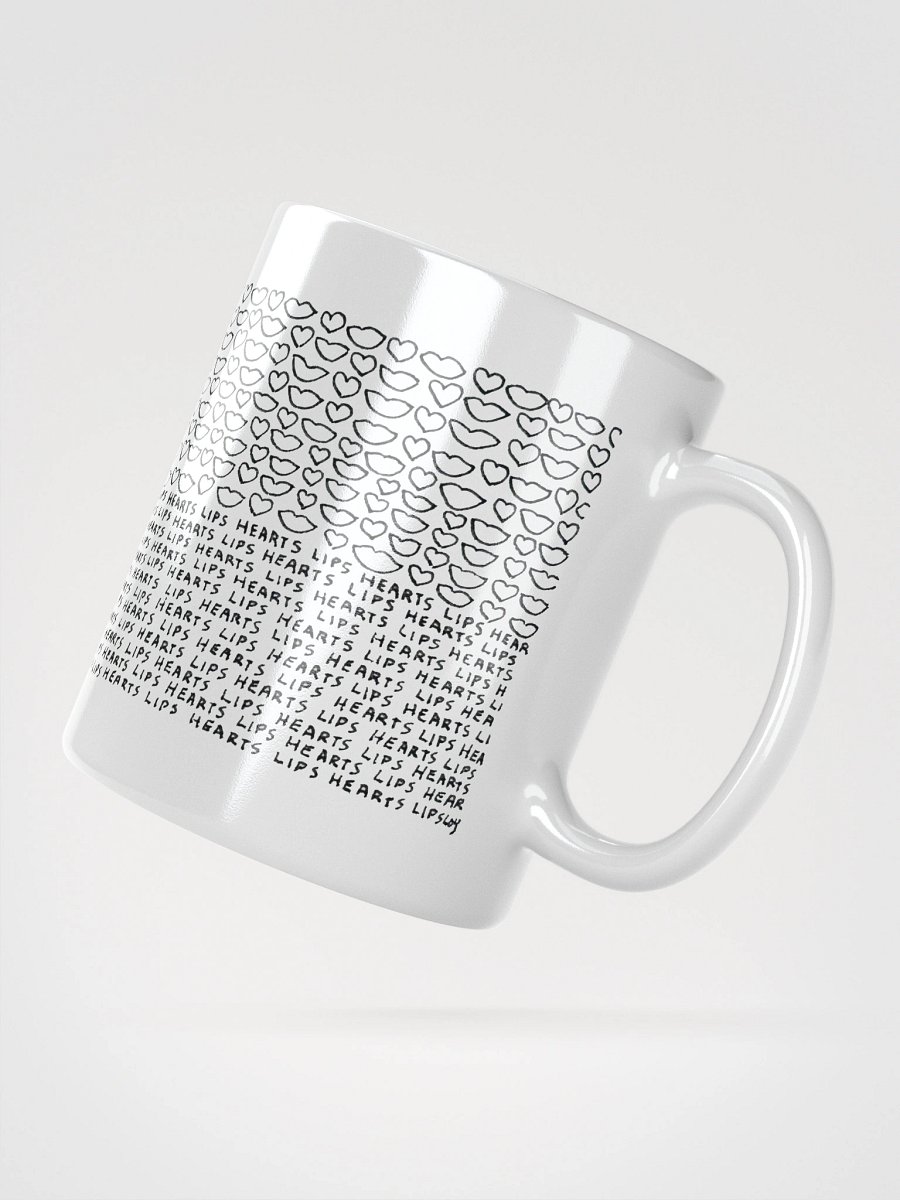 Lips Hearts White Glossy Mug product image (3)