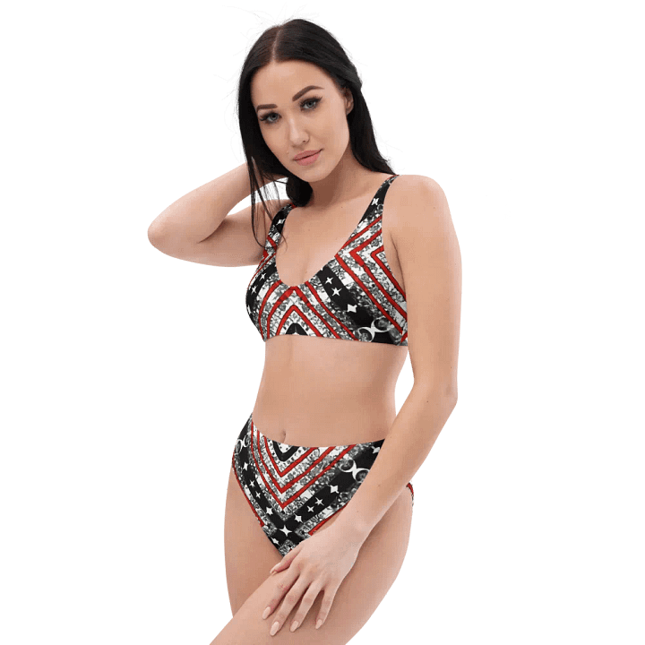 Black/Silver and Red Stars and Stripes Bikini product image (1)