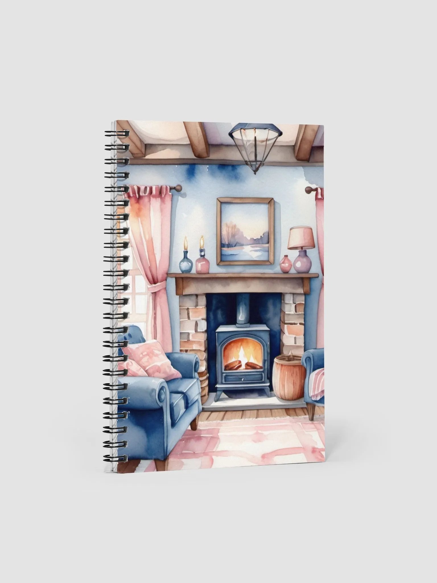Cozy Interior Watercolor Spiral Notebook product image (1)