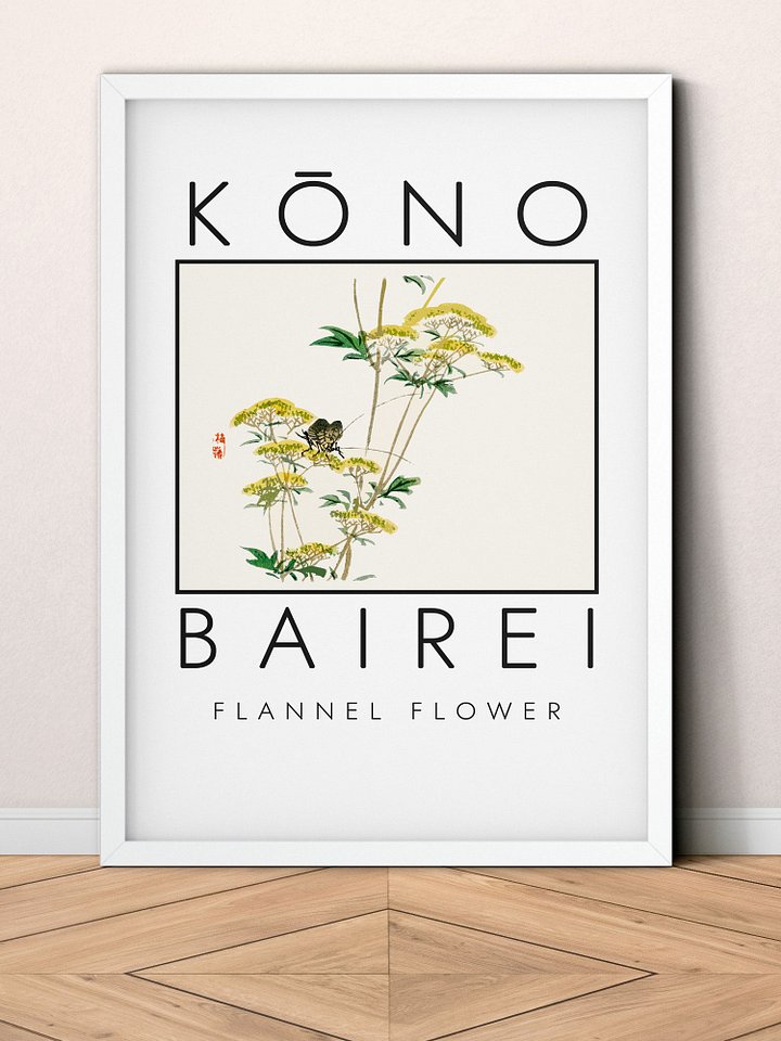 Kono Bairei Flannel Flower Poster product image (1)