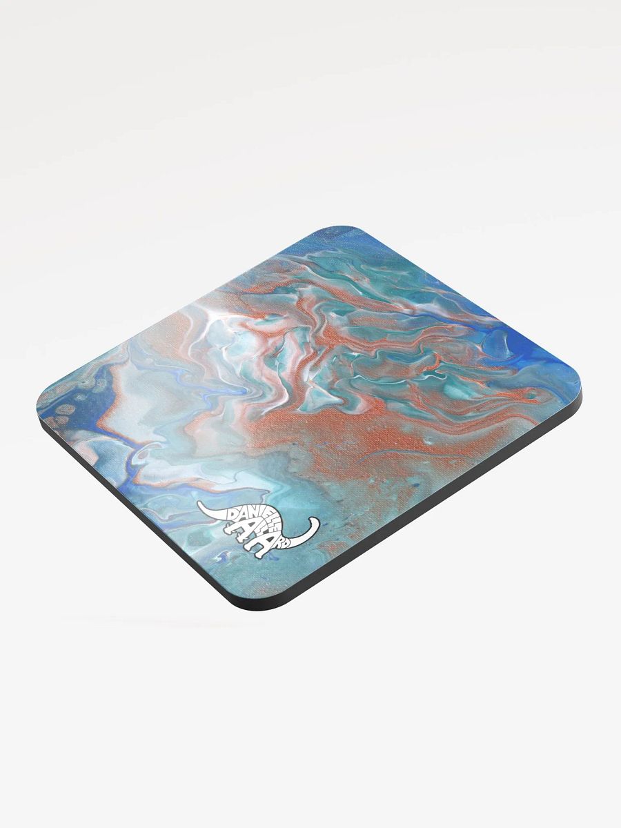 Metallic Orange Fluid Acrylic Coaster product image (4)