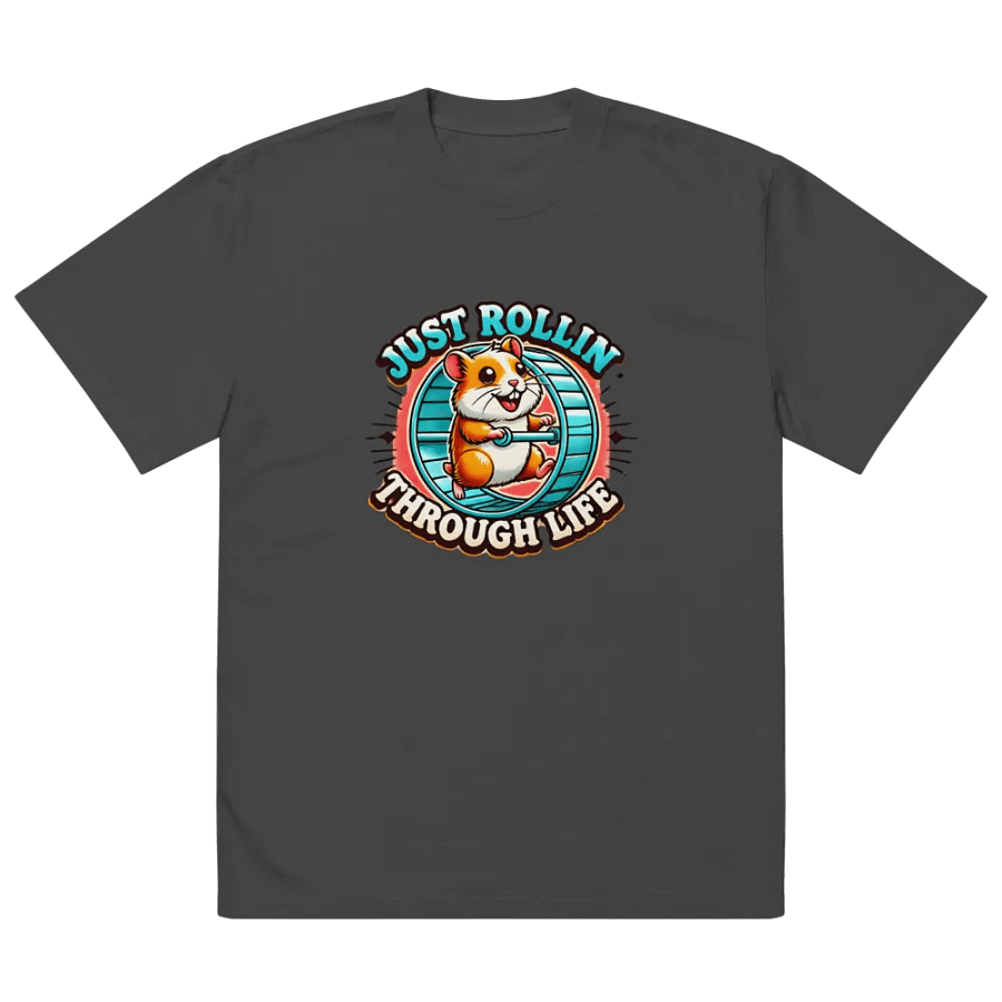 Happy Hamster on a Wheel Just Rollin' Through Life Classic T-Shirt product image (2)