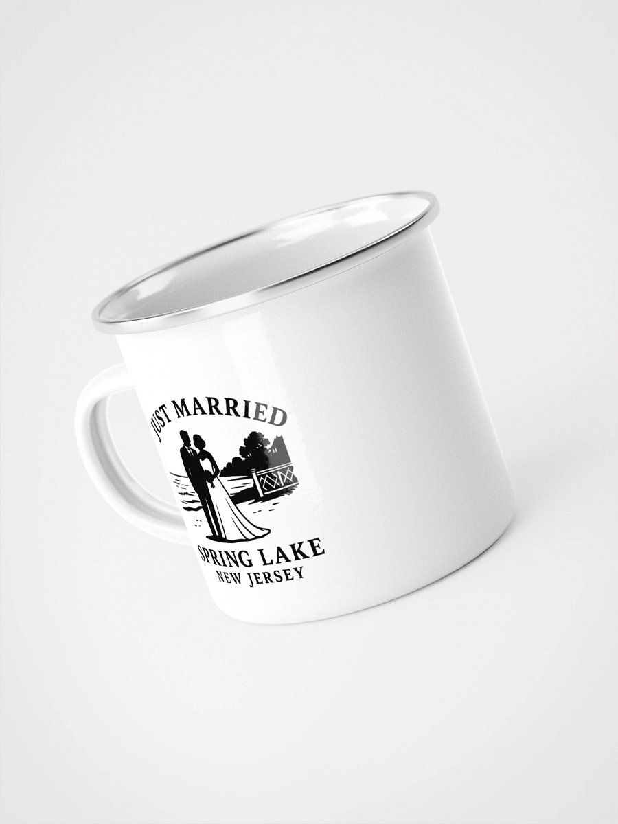 Spring Lake NJ "Just Married" Enamel Wedding Mug product image (4)