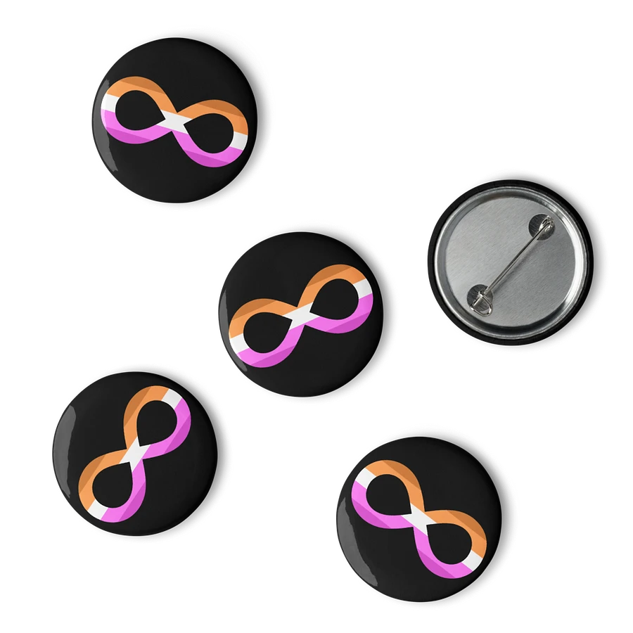 Autistic Lesbian Infinity Pin Set product image (6)