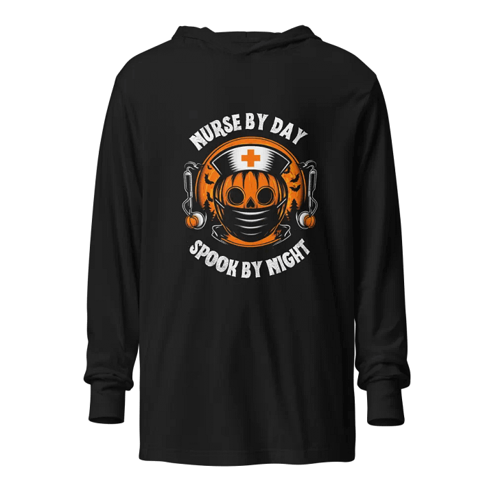 Nurse By Day, Spook By Night Hooded Long Sleeve Tee product image (1)