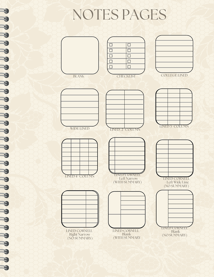 Detailed Undated Planner - Abstract Neutral product image (9)