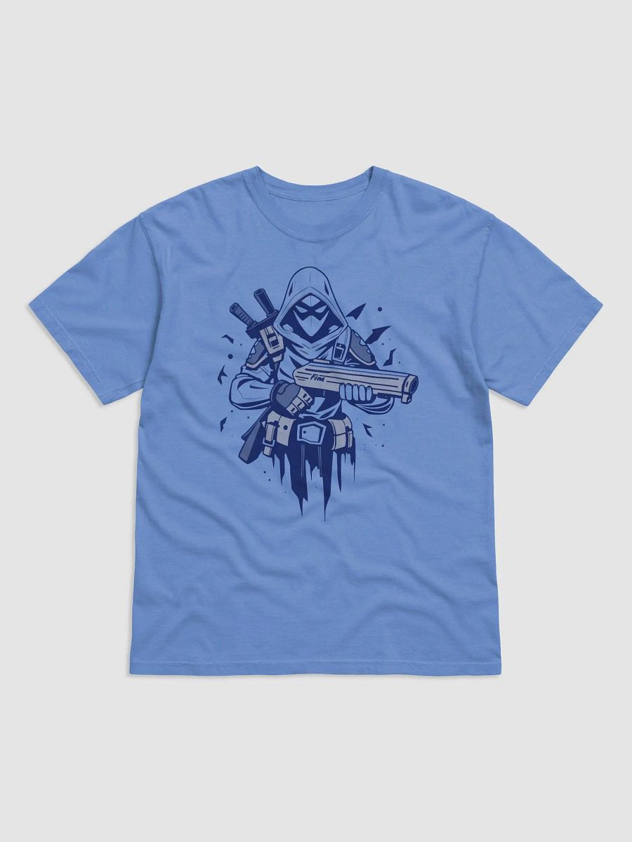 Blue Hooded Warrior Graphic T-Shirt product image (1)