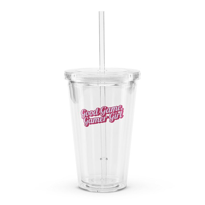 Gamer Girl Clear Plastic Tumbler product image (1)
